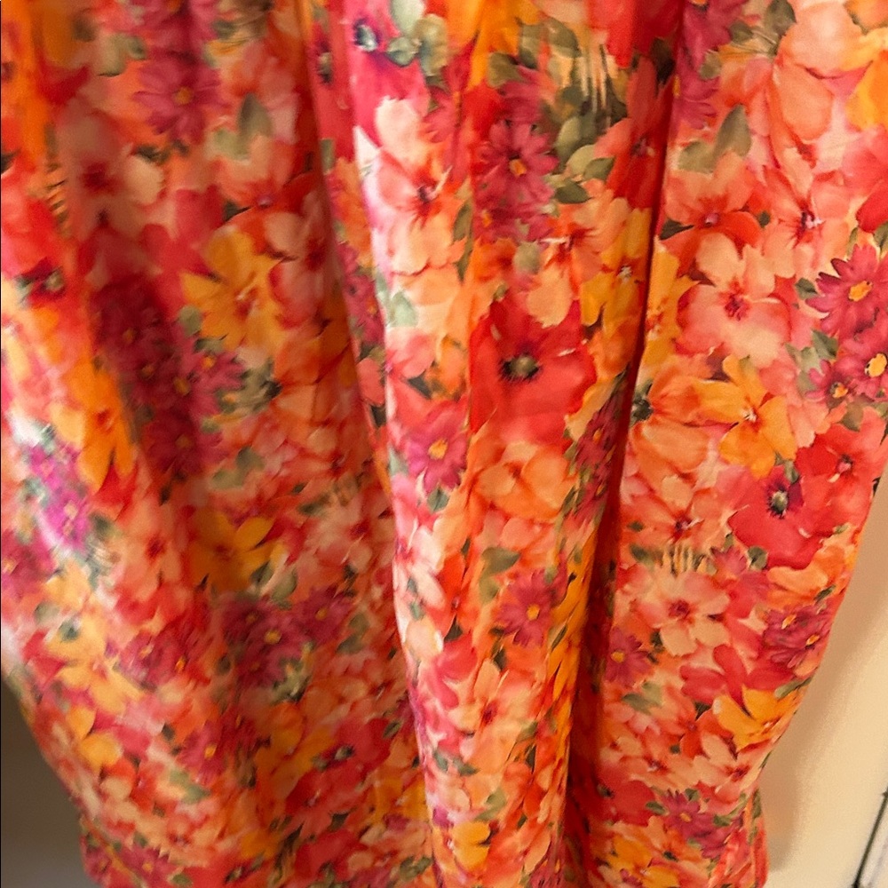 Skies Are Blue Vibrant Floral Midi Dress - Picture 5 of 7
